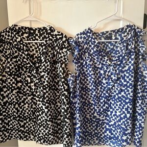 GAP XXL Black and Blue Patterned Blouse Bundle